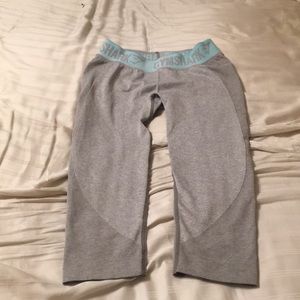 Gymshark flex cropped leggings light gray marl